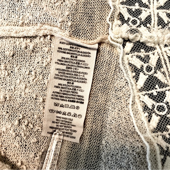 Free People Textured Slightly Open Weave Open Back Top - Picture 6 of 8